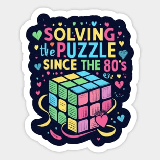 80s solving puzzle Sticker